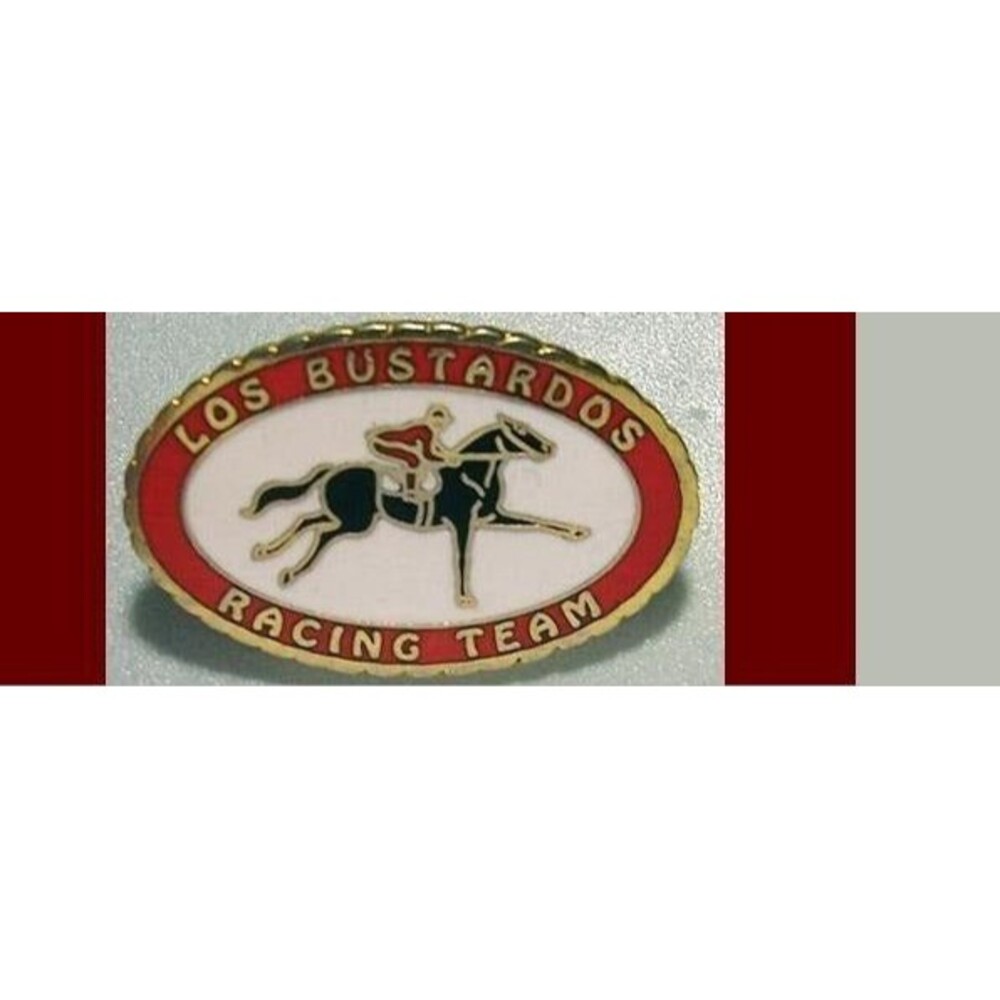 Vintage Los Bustardos Racing Team , Horse Racing Pin